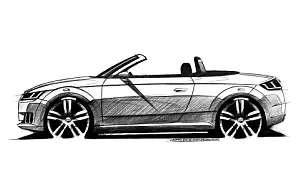Audi TT Roadster car sketch wallpapers 4K Ultra HD