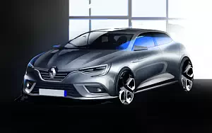 Renault Megane car sketch wallpapers 4K Ultra HD