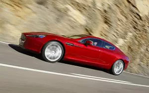 Aston Martin Rapide (Magma Red) car wallpapers 4K Ultra HD