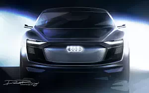 Audi e-tron Sportback Concept car sketch wallpapers 4K Ultra HD