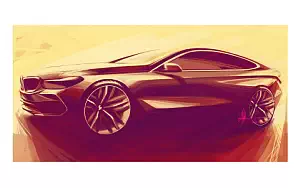 BMW 6-series Gran Turismo car sketch wallpapers 4K Ultra HD