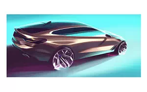 BMW 6-series Gran Turismo car sketch wallpapers 4K Ultra HD