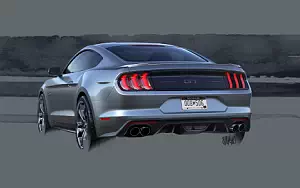 Ford Mustang GT car sketch wallpapers 4K Ultra HD