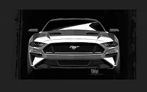 Ford Mustang GT car sketch wallpapers 4K Ultra HD