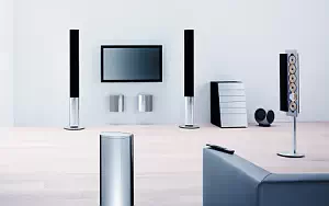 Bang & Olufsen BeoVision 4 with BeoSystem 1 BeoLab 1 BeoSound 9000 BeoLab 4000 BeoLab 2 and BeoLab 6000 wallpapers 4K Ultra HD