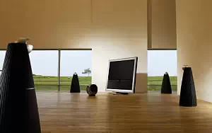Bang & Olufsen BeoVision 9 with BeoLab 9 and BeoLab 2 sub woofer wallpapers 4K Ultra HD