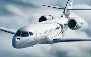 Falcon 6X private jet wallpapers 4K Ultra HD