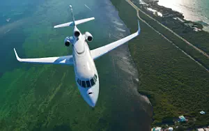 Falcon 900LX private jet wallpapers 4K Ultra HD