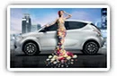 Lancia cars and girls desktop wallpapers 4K Ultra HD