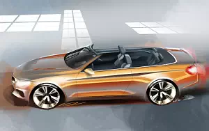 BMW 4-series Convertible car sketch wallpapers 4K Ultra HD